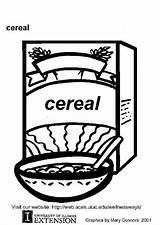 Cereali Colorare Cereales Disegno Ontbijtgranen Ontbijt Educima Werkblad Voeding Gezonde Schoolplaten Educolor sketch template