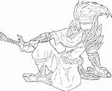Yasuo Drawing Highest Rune Platinum sketch template