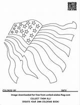 Flag Coloring Printable Pages States United Waving Kids Getdrawings Getcolorings sketch template