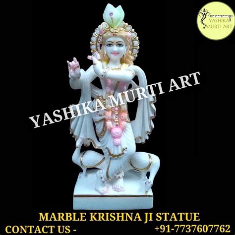 hindu krishna ji marble moorti for home size 12 inch to 60 inch at