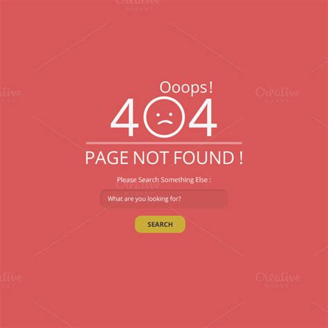 ooops 404 not found page ~ web elements on creative market