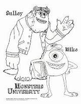 University Pages Monsters Coloring sketch template