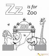 Zoo Coloring Letter Printable Uppercase Lowercase Through Learning Kids Playinglearning sketch template