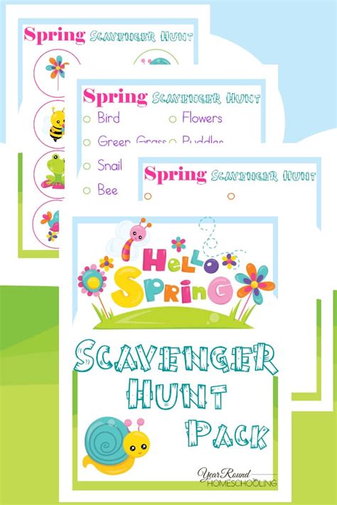 hello spring scavenger hunt year round homeschooling