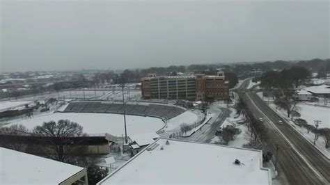 drone shows snow covered charlotte nc nbc news