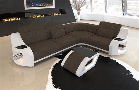 fabric luxury sofa columbia  shape designer couch  led light ebay