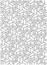 Isometric Parkettierung Dover Tessellations Publications Colouring Doverpublications sketch template