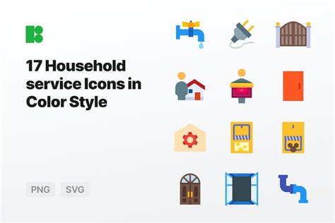 household service  icons  envato elements