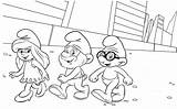 Smurfs Coloring Pages Cartoons Smurf Papa Smurfette сoloring sketch template