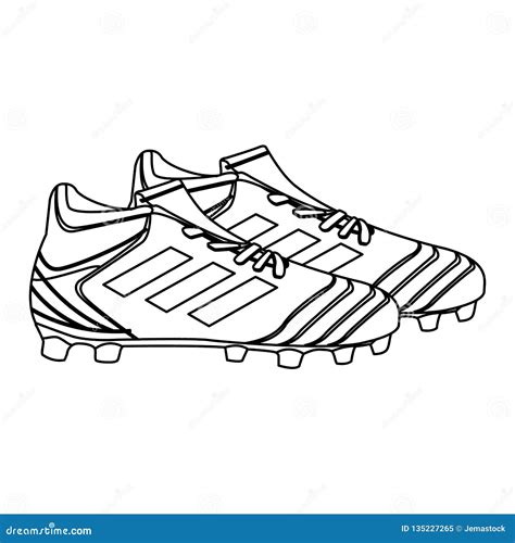 soccer boots icon stock vector illustration  football