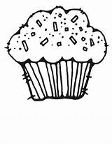 Cupcake Coloring Pages Birthday May Fun Story sketch template