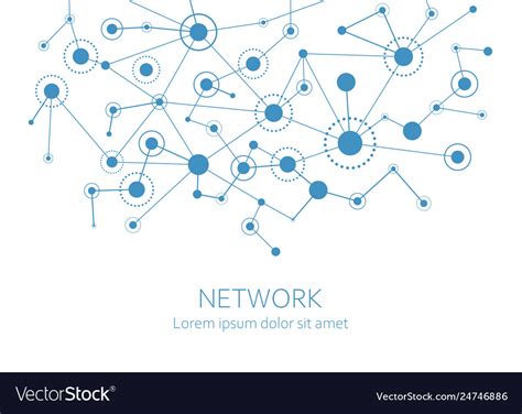 network connected lines royalty  vector image