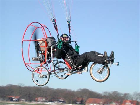 fresh breeze flyke  bicycle wheeled trike  powered paragliding