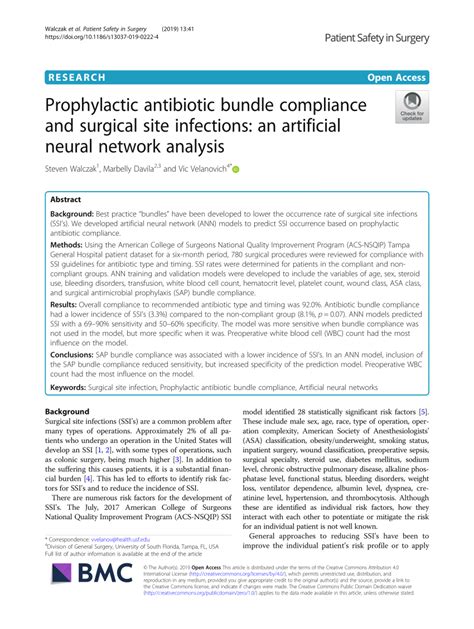 pdf prophylactic antibiotic bundle compliance and