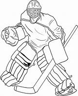 Coloring Hockey Pages Player Goalie Boston Goal Print Drawing Sports Printable Bruins Stick Celtics Keeper Players Nhl Pro Color Ice sketch template