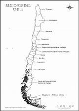 Chile Mapa Para Colorear Politico Regiones Nombres Reproduced sketch template