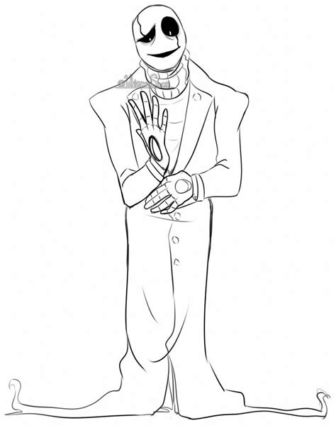 undertale gaster tumblr sketch coloring page