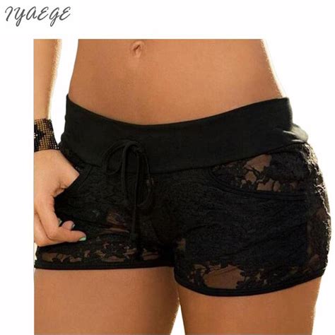 quality lace shorts mini shorts for women female lacing casual solid sexy saxy summer booty