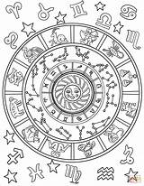 Zodiac Astrological Supercoloring sketch template