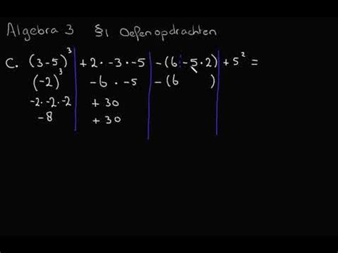 algebra  paragraaf  oefenopdracht  youtube
