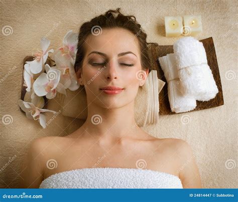 spa woman stock image image  girl person bags body