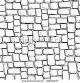 Cobblestone Drawing Stone Seamless Pattern Stonework Texture Vector Wall Pavement Shutterstock Drawings Getdrawings Stock sketch template