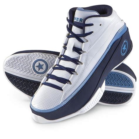 mens converse transition mid basketball shoes white blue light