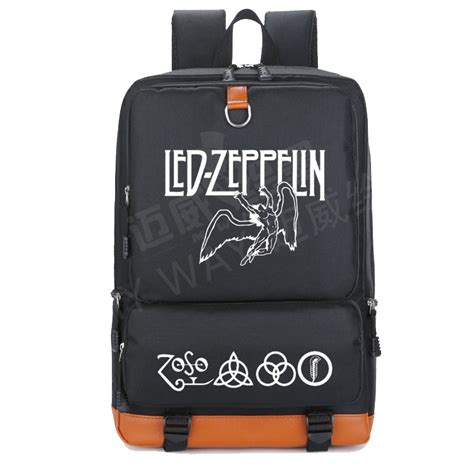 2018 Led Zeppelin Rock Band Backpack B Women School Shoulder Bag Men
