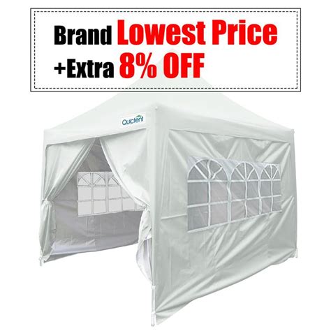 quictent silvox waterproof  ez pop  canopy gazebo party tent silver portable style extra