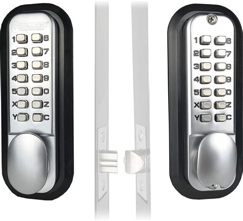 mechanical keyless combination latch door lock  double keypads  gates fences windows