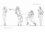 Girls Dwg Cad Models Blocks Autocad People sketch template