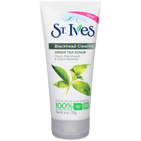 st ives green tea blackhead clearing face scrub 6 oz tube