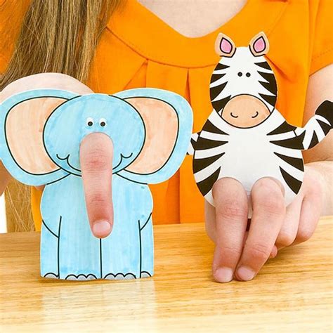 paper finger puppets kids activities musely