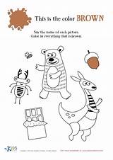 Brown Color Preschool Toddlers Learning Kids Slideshare Upcoming Say sketch template