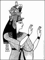 Coloring Egyptian Queen Ancient Egypt Printable Adapted Tomb Depicts Painting Adult sketch template