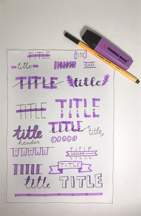 title aestheticnotes title titlesideas bulletjournal bulletjournaling bulletjournali