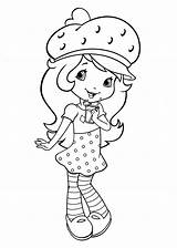 Strawberry Shortcake Coloring Pages Drawing Kids Characters Printable Cartoon Sheets Cake Easy Print Clipart Colouring Book Henna Strawberries Playground Color sketch template