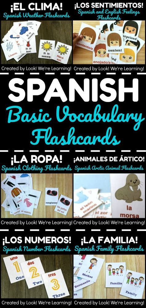 spanish flashcards printable