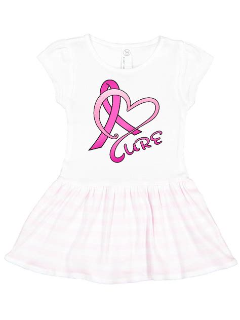 inktastic cure breast cancer awareness pink ribbon toddler dress