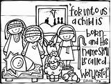 Coloring Pages Christmas Unto Born Child Christian Teachersnotebook Kids sketch template
