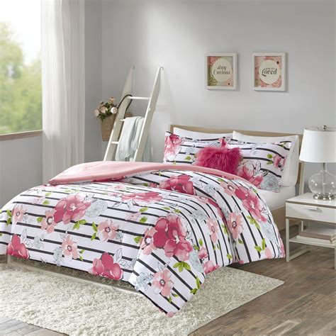 Comfort Spaces Zoe 3 Piece Comforter Set Twin Pink