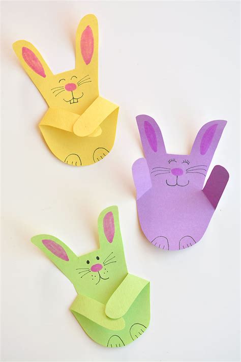 handprint bunnies paper handprint bunny craft   project