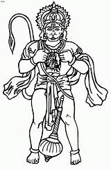 Hanuman Veer Anjaneya sketch template