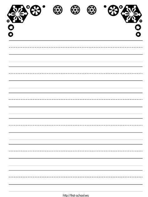 primary writing paper template