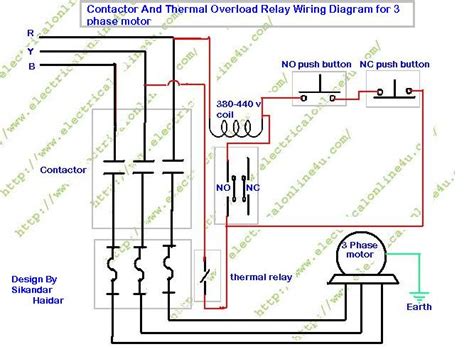 wire contactor  overload relay contactor wiring diagram