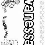 Vanessa Coloring Pages Hellokids Names sketch template