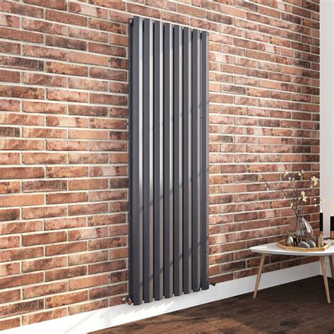 nova    vertical anthracite double panel radiator victorian plumbing uk