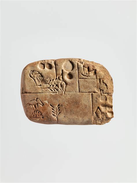 cuneiform tablet administrative account   distribution  barley  emmer