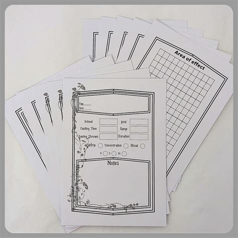 spell cards fillable   dnd campaign set   etsy canada