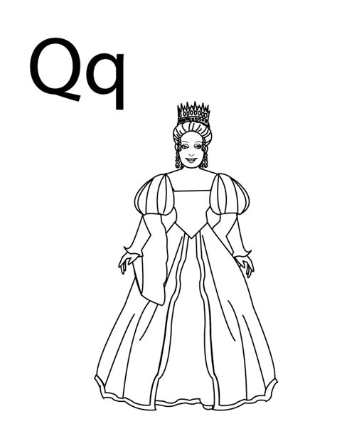 queen coloring pages   print